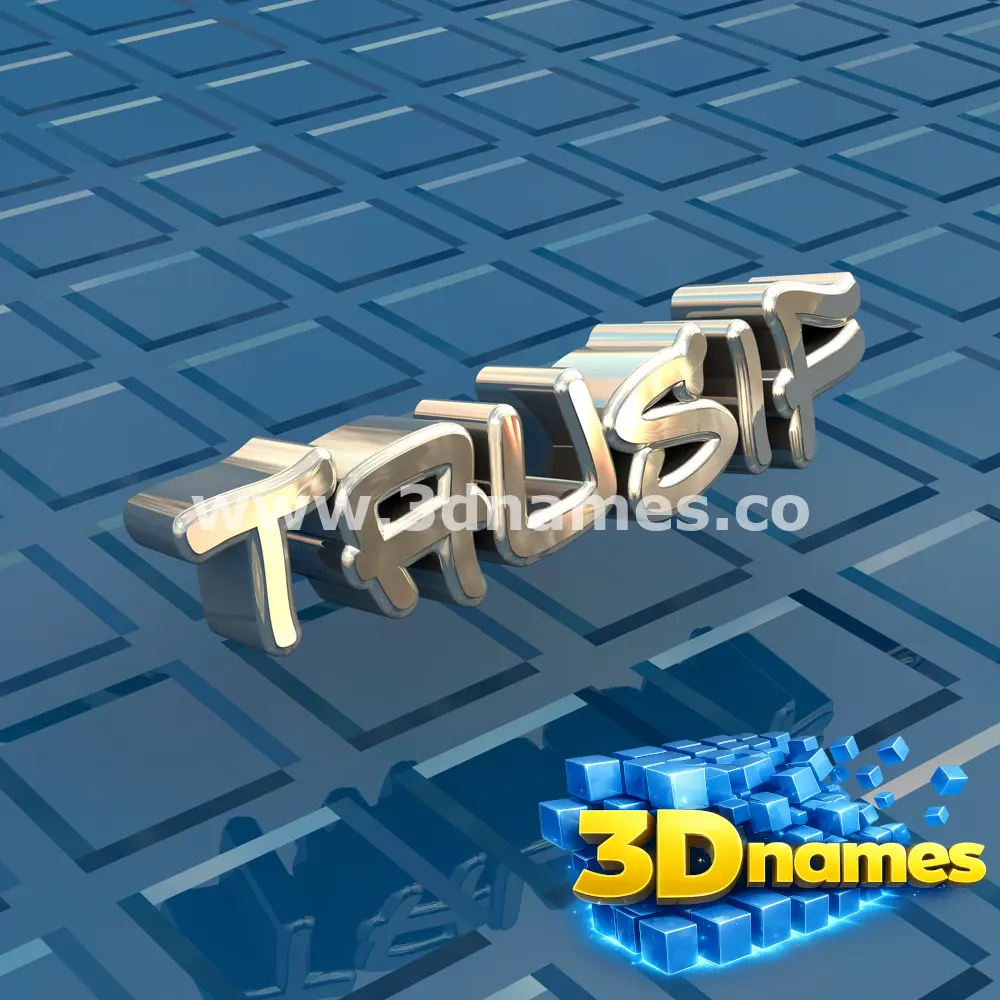 tausif in Blue Bling style - 3D name wallpaper