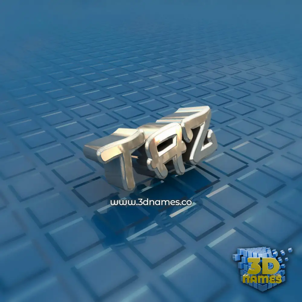taz in Blue Bling style - 3D name wallpaper