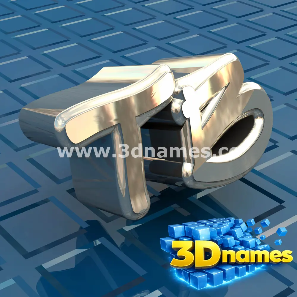 tb in Blue Bling style - 3D name wallpaper