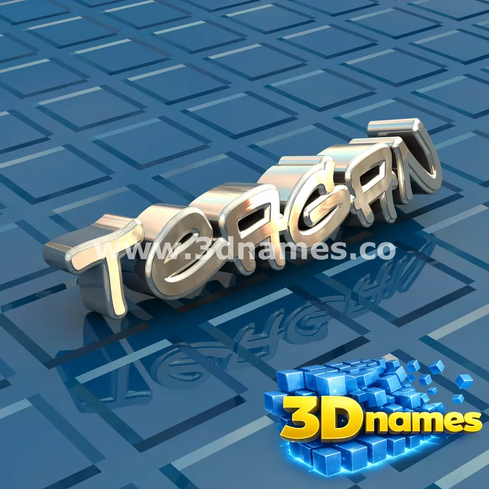 teagan in Blue Bling style - 3D name wallpaper