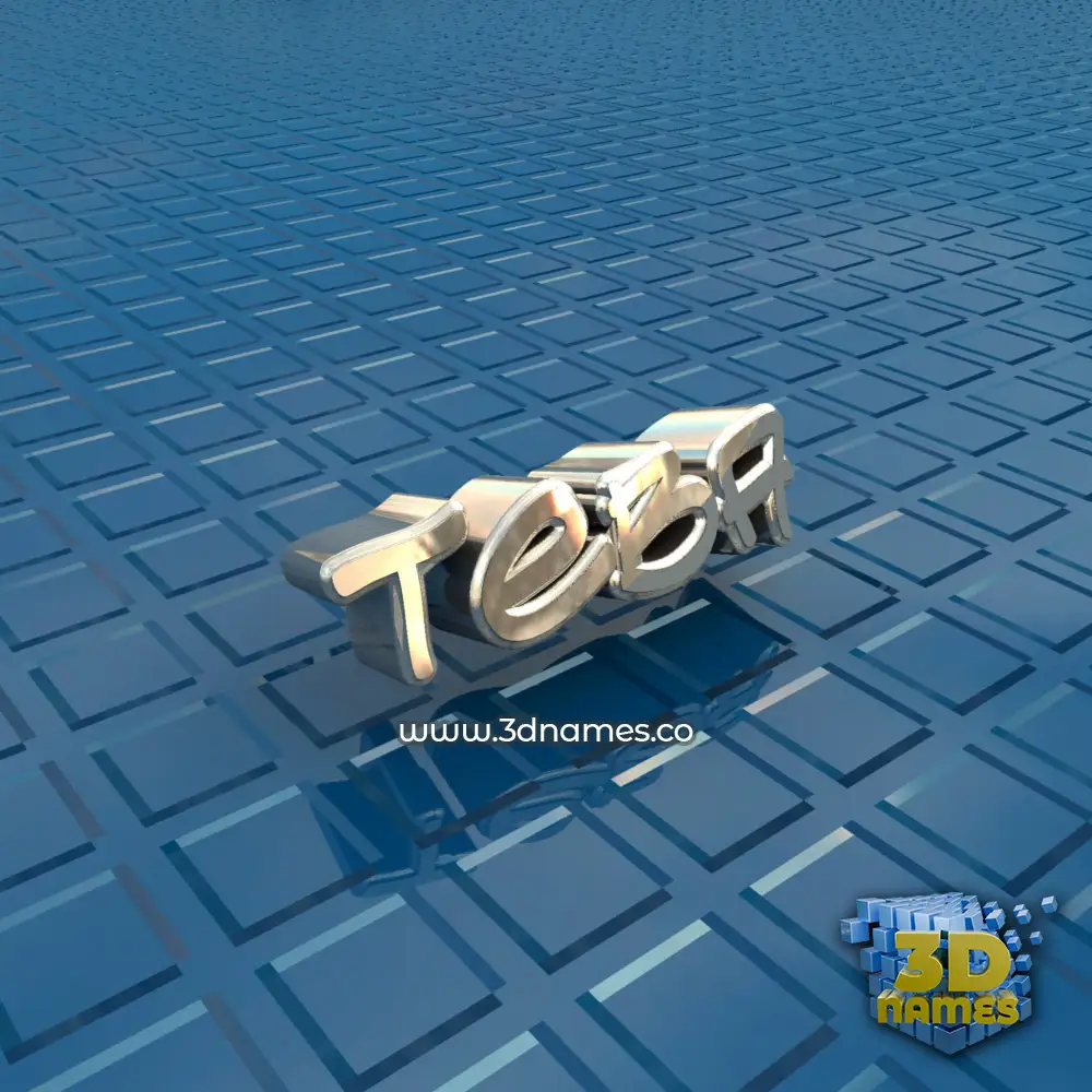 teba in Blue Bling style - 3D name wallpaper