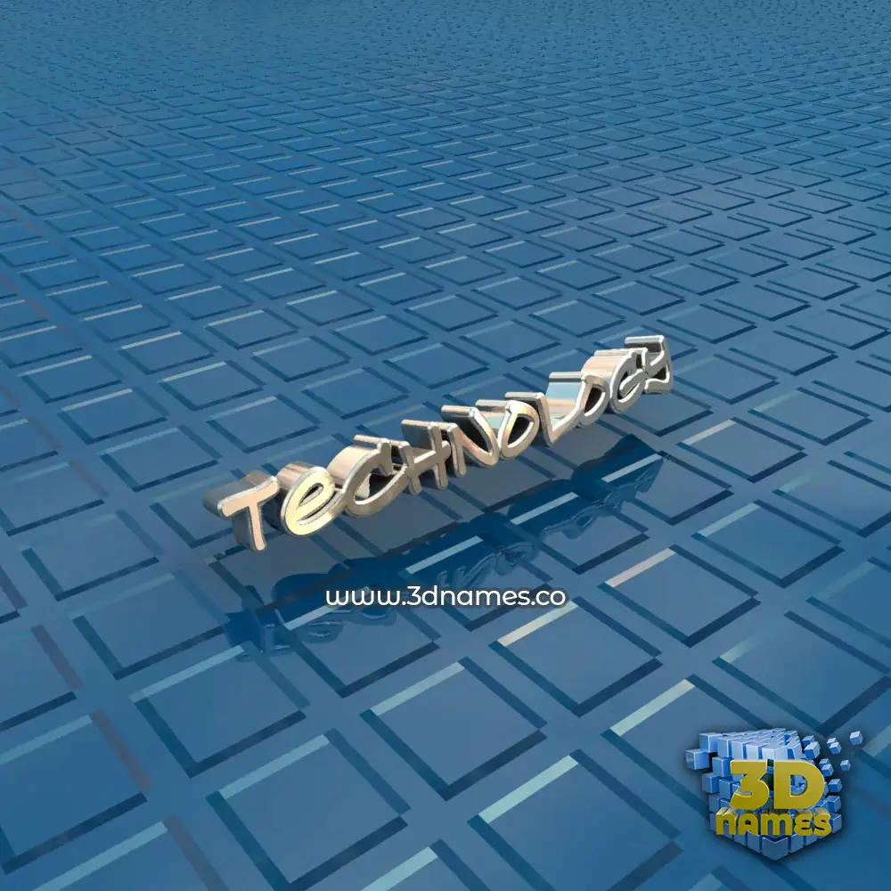 technology in Blue Bling style - 3D name wallpaper