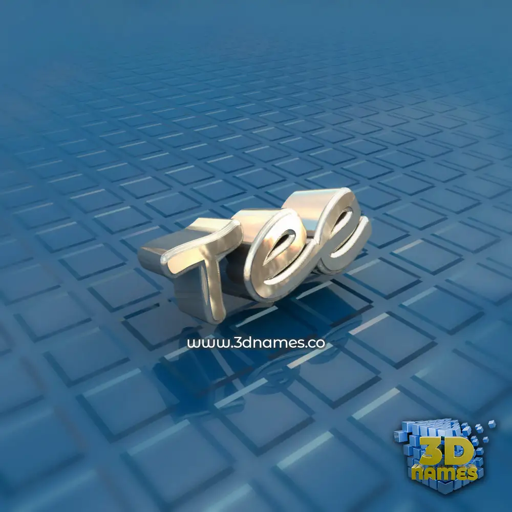 tee in Blue Bling style - 3D name wallpaper