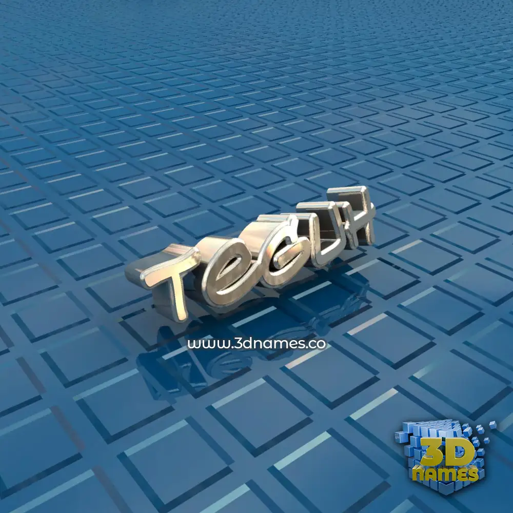 teguh in Blue Bling style - 3D name wallpaper
