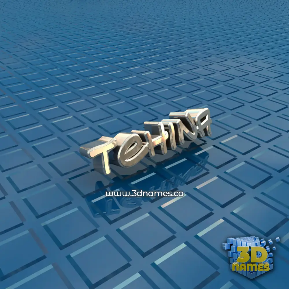tehina in Blue Bling style - 3D name wallpaper
