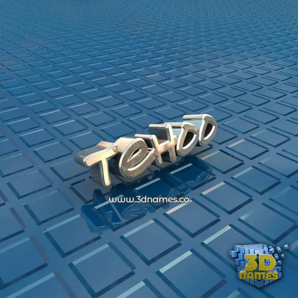 tehoo in Blue Bling style - 3D name wallpaper