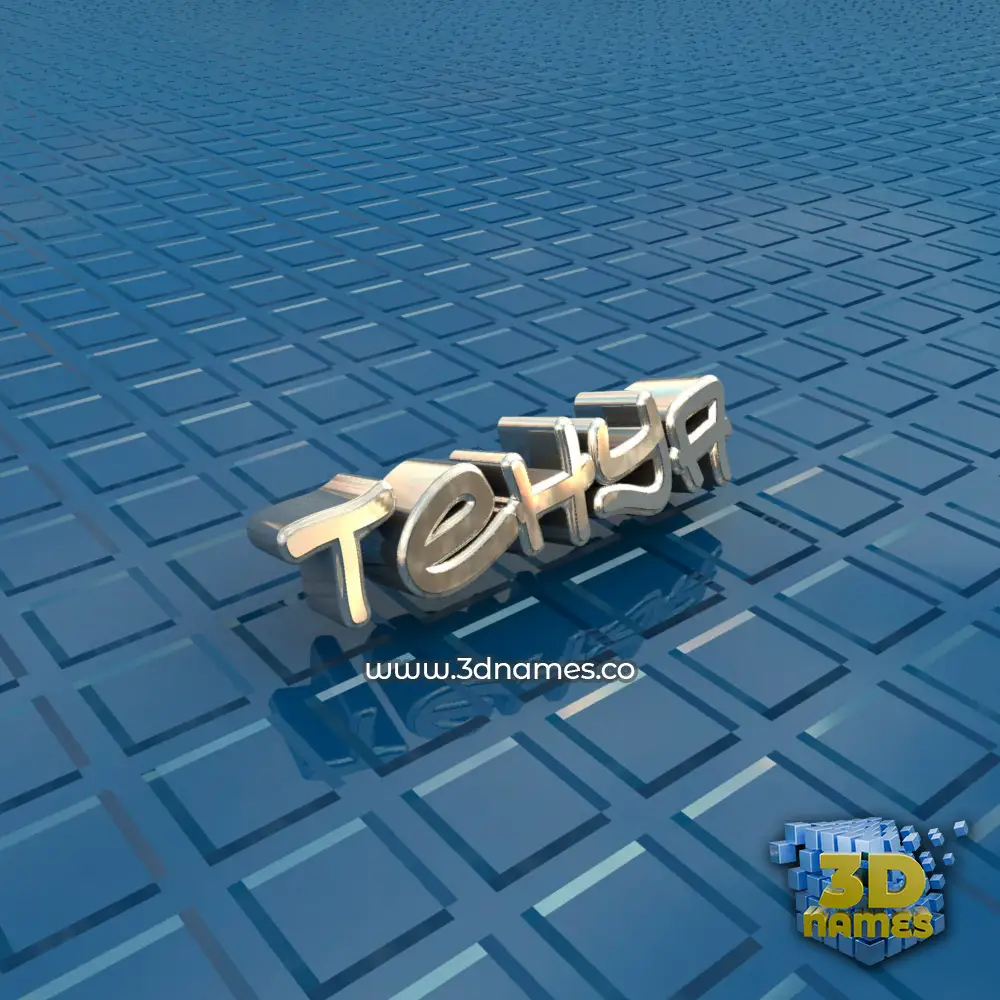tehya in Blue Bling style - 3D name wallpaper