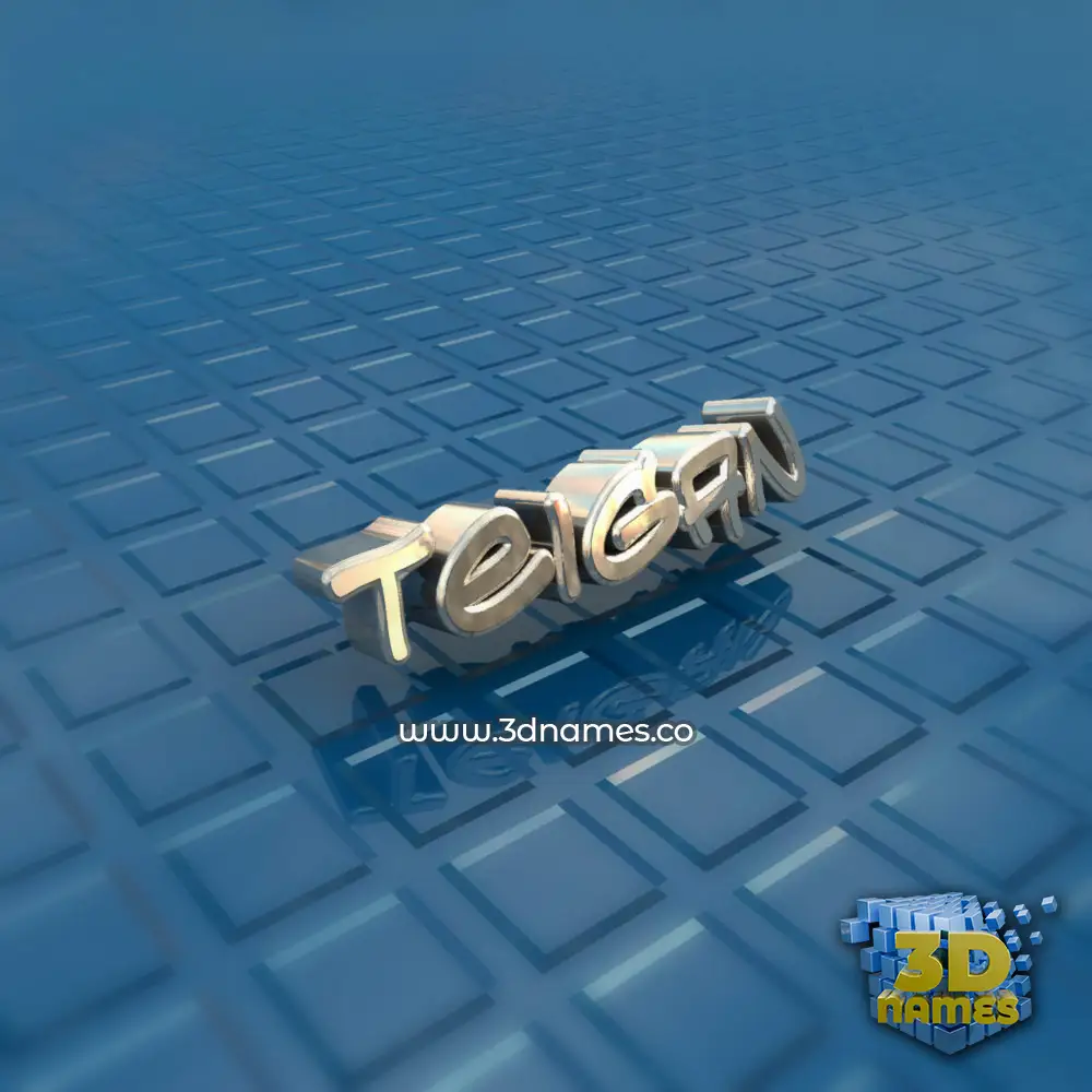teigan in Blue Bling style - 3D name wallpaper
