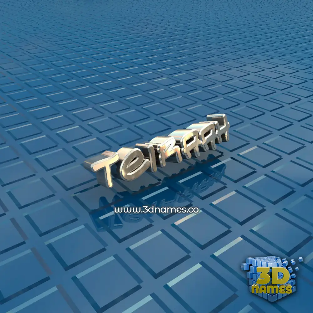 teiraah in Blue Bling style - 3D name wallpaper