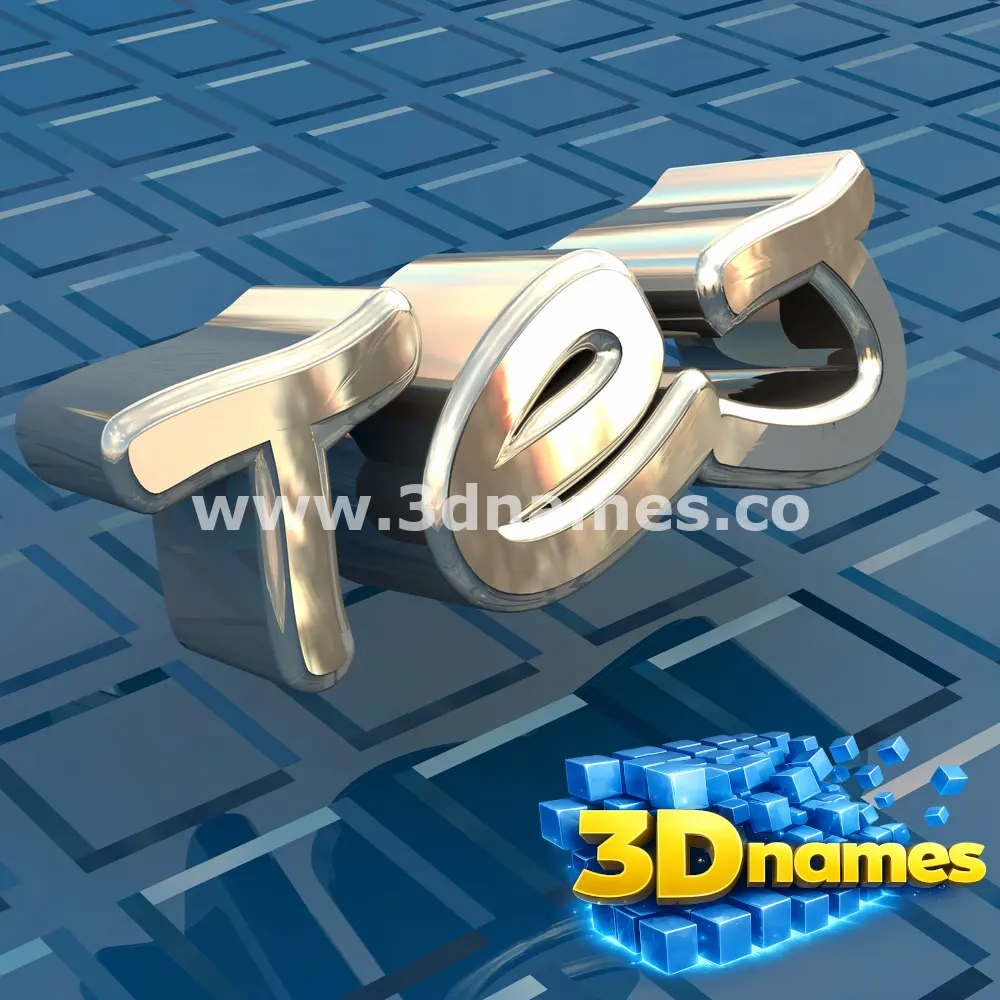 tej in Blue Bling style - 3D name wallpaper