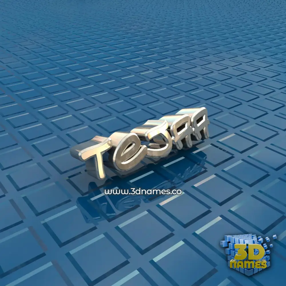 tejaa in Blue Bling style - 3D name wallpaper