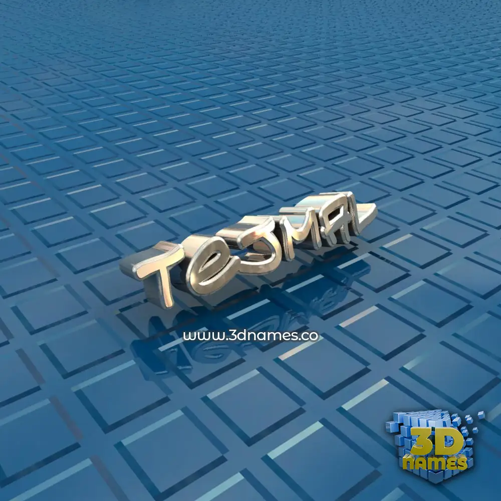 tejmal in Blue Bling style - 3D name wallpaper