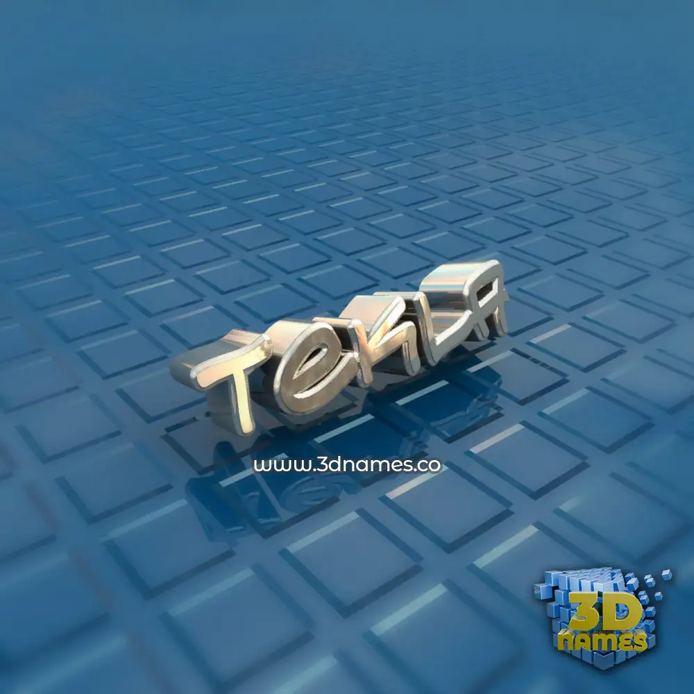 tekla in Blue Bling style - 3D name wallpaper