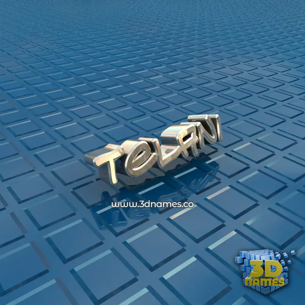 telani in Blue Bling style - 3D name wallpaper