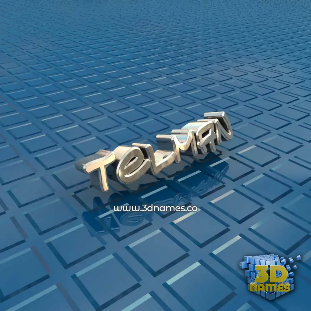 telman in Blue Bling style - 3D name wallpaper