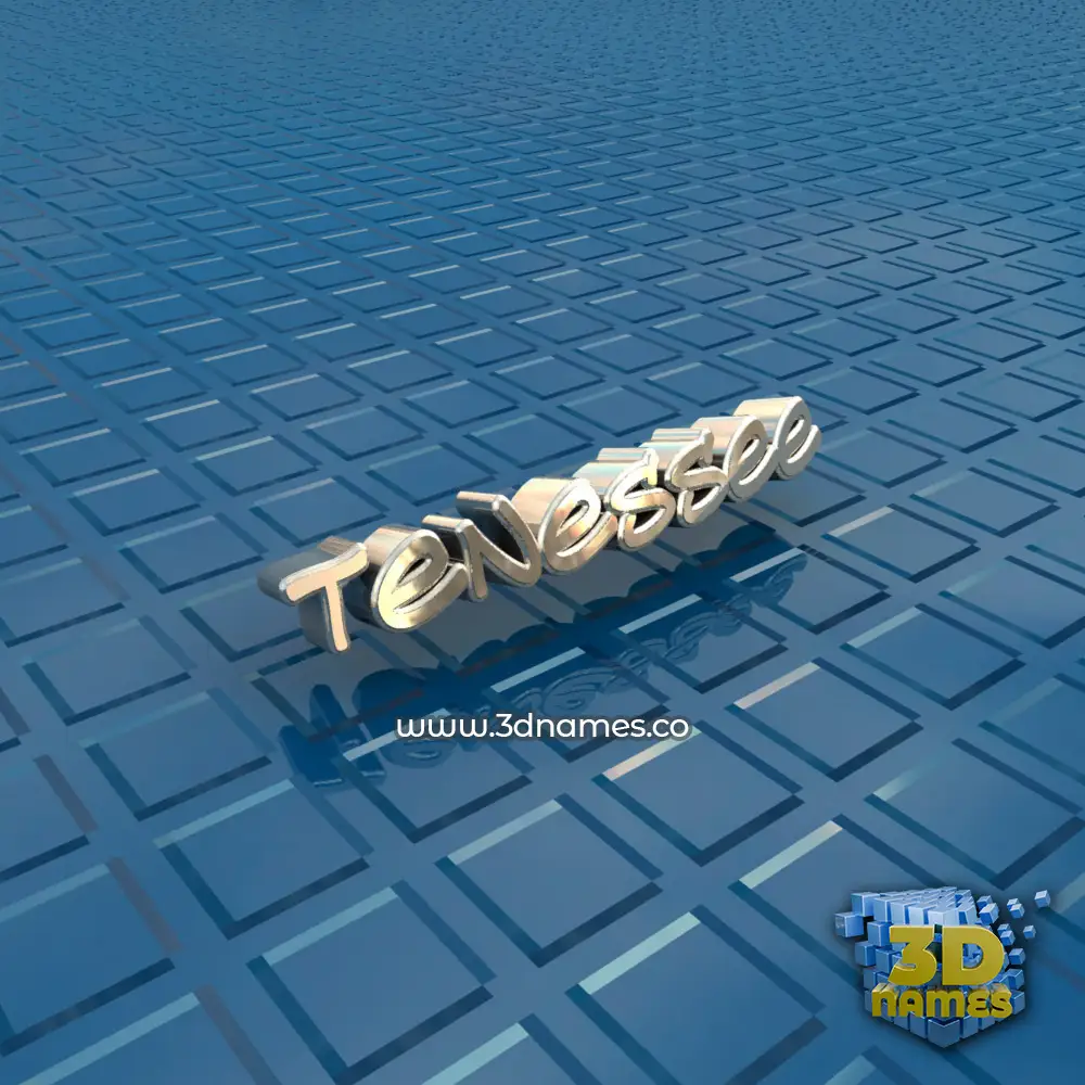 tenessee in Blue Bling style - 3D name wallpaper