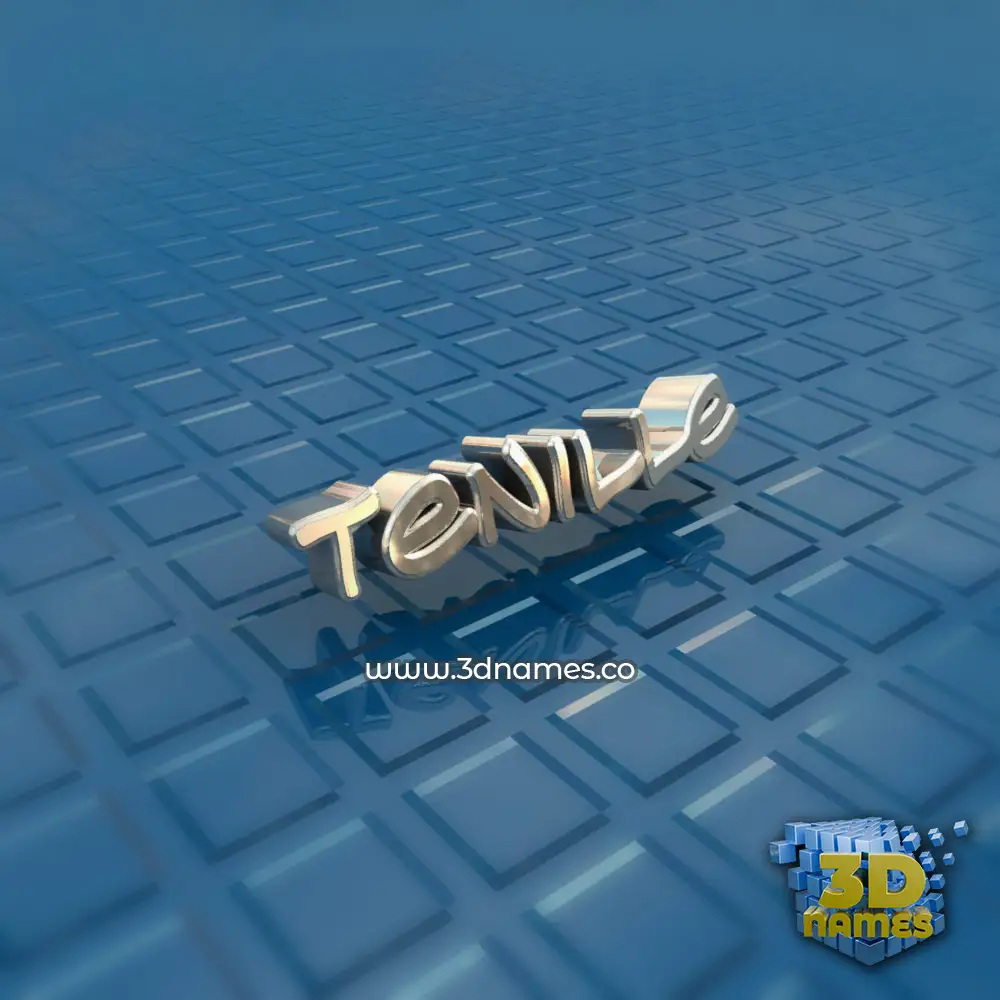 tenille in Blue Bling style - 3D name wallpaper