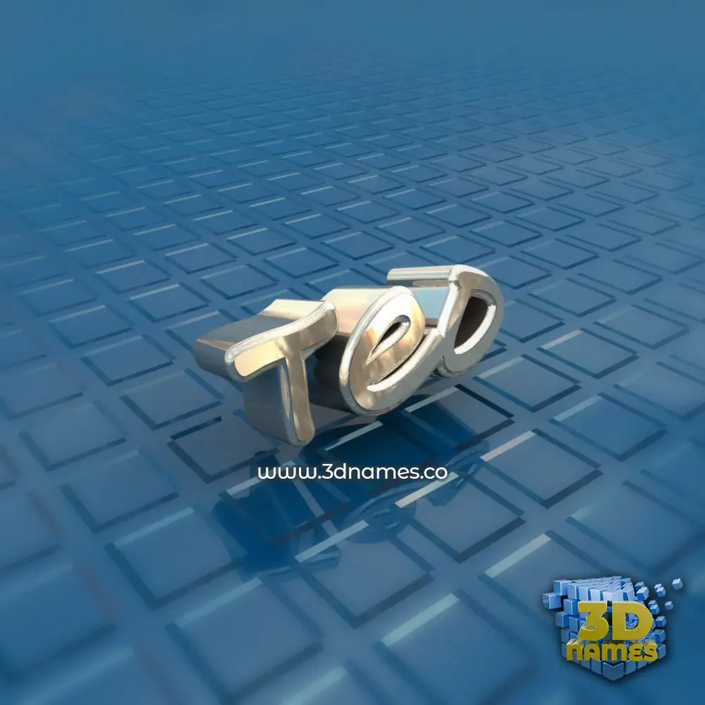 teo in Blue Bling style - 3D name wallpaper