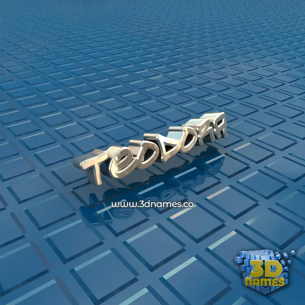teodora in Blue Bling style - 3D name wallpaper