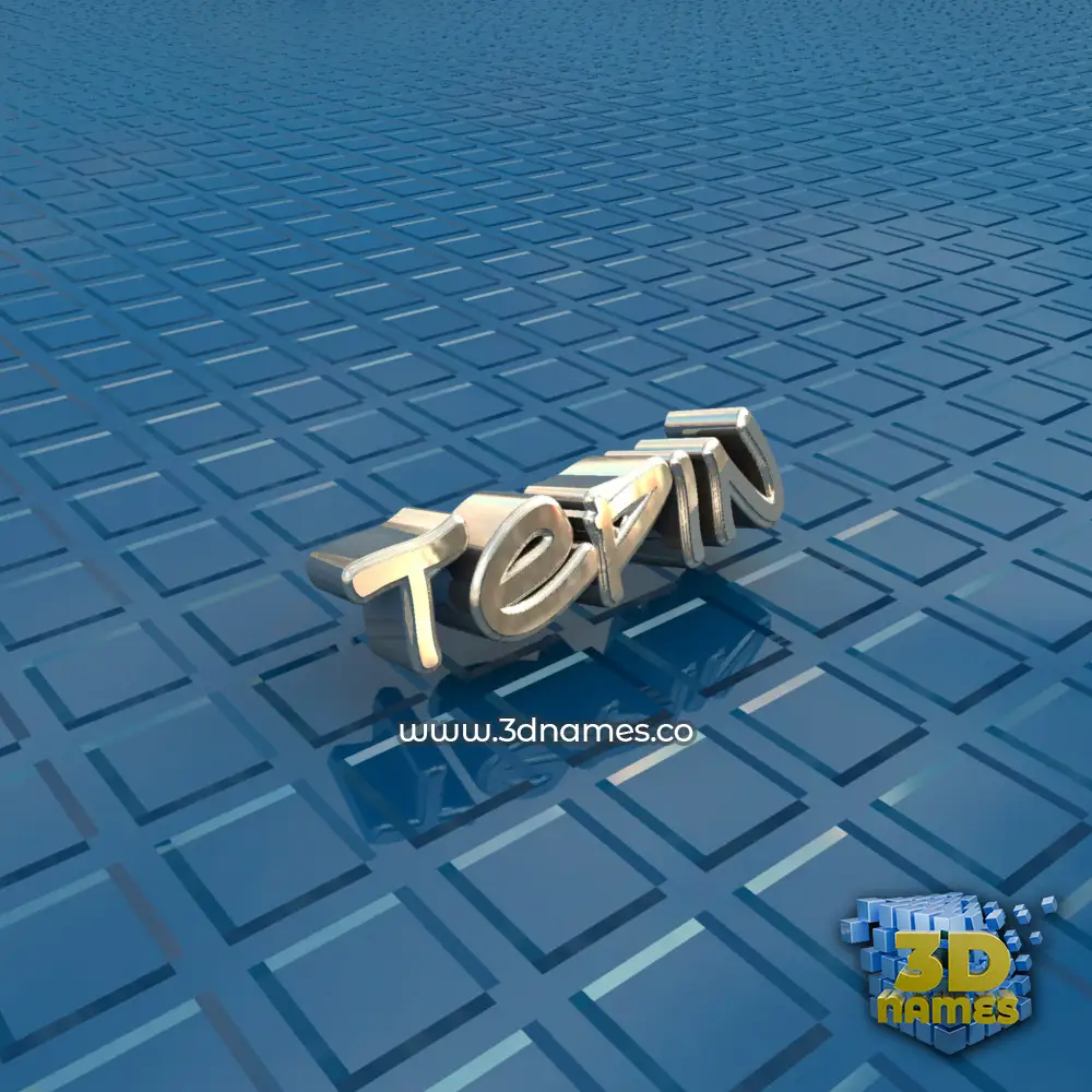 tepin in Blue Bling style - 3D name wallpaper