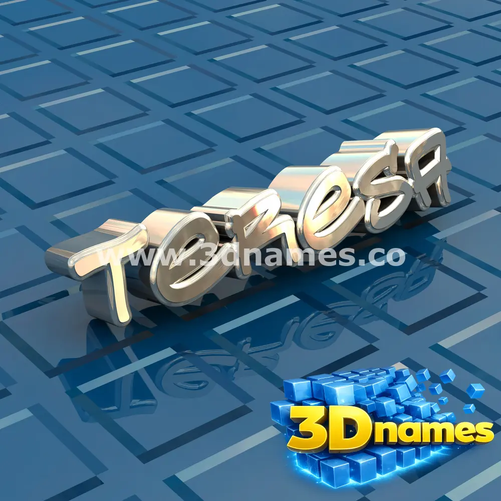 teresa in Blue Bling style - 3D name wallpaper