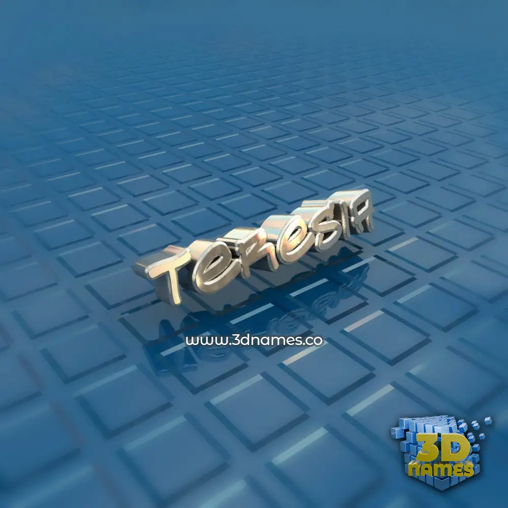 teresia in Blue Bling style - 3D name wallpaper