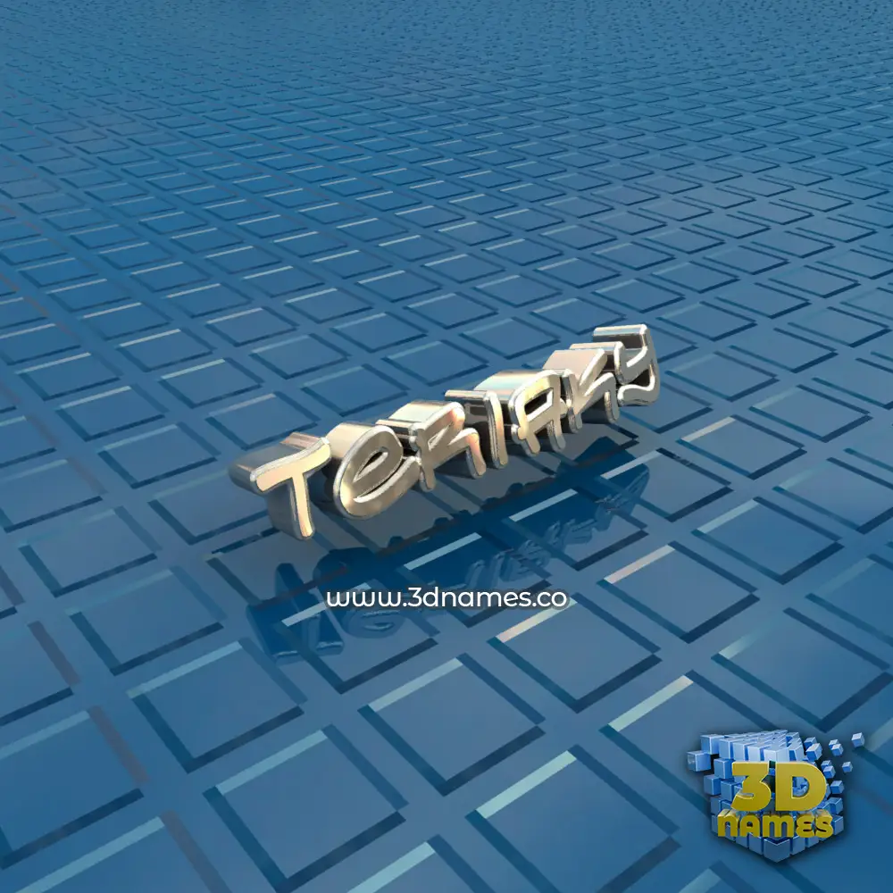 teriaky in Blue Bling style - 3D name wallpaper