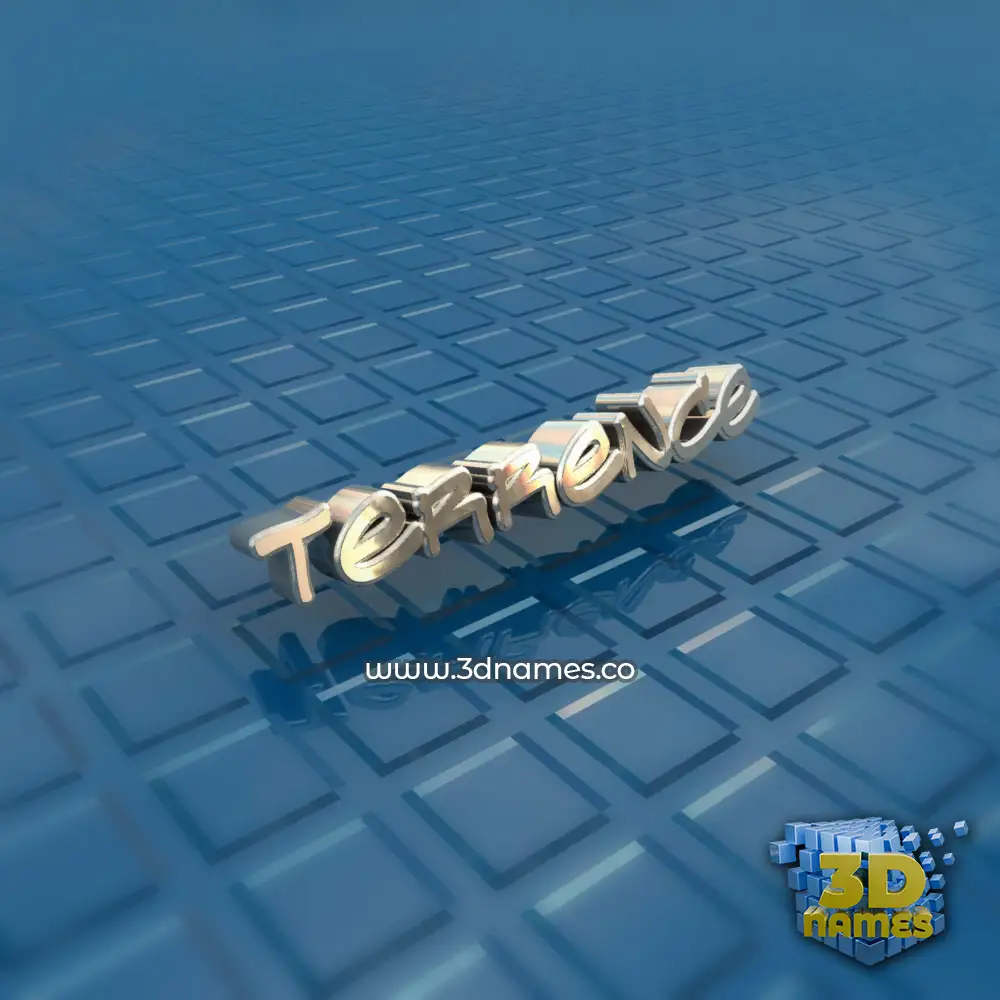 terrence in Blue Bling style - 3D name wallpaper