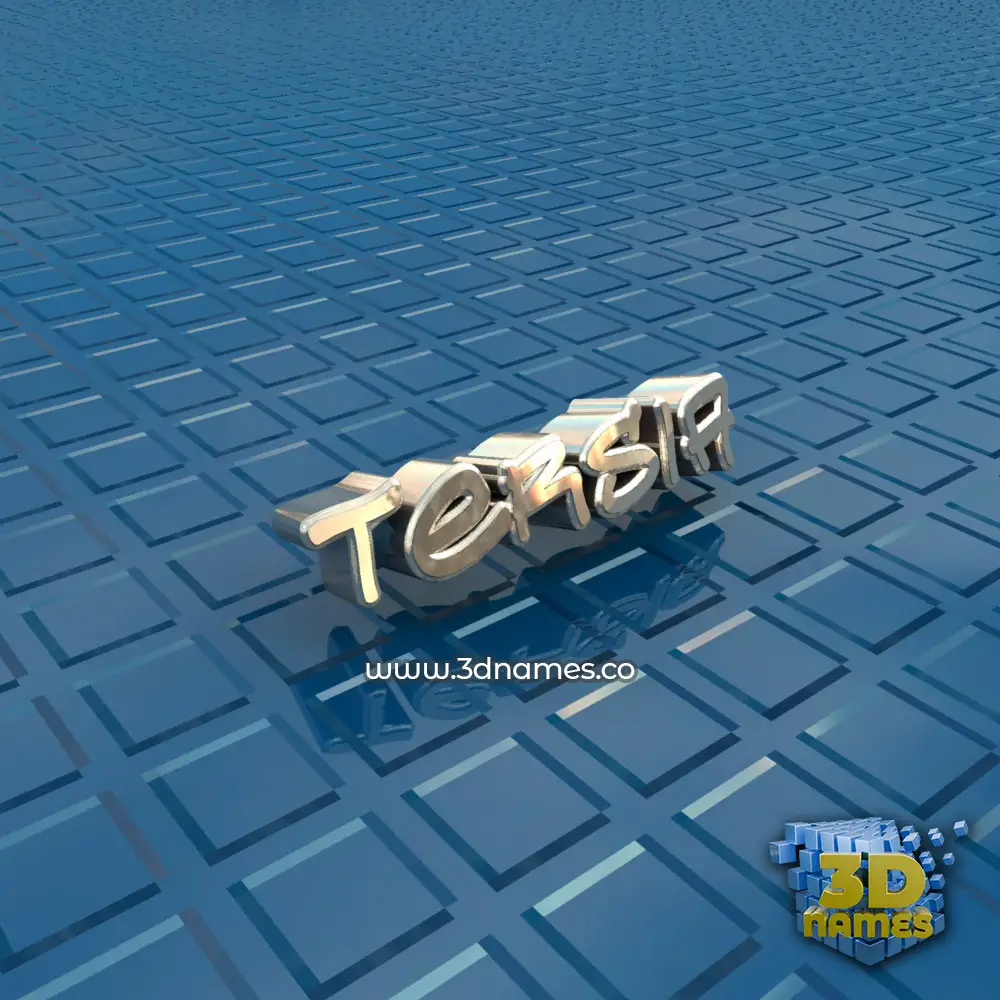 tersia in Blue Bling style - 3D name wallpaper