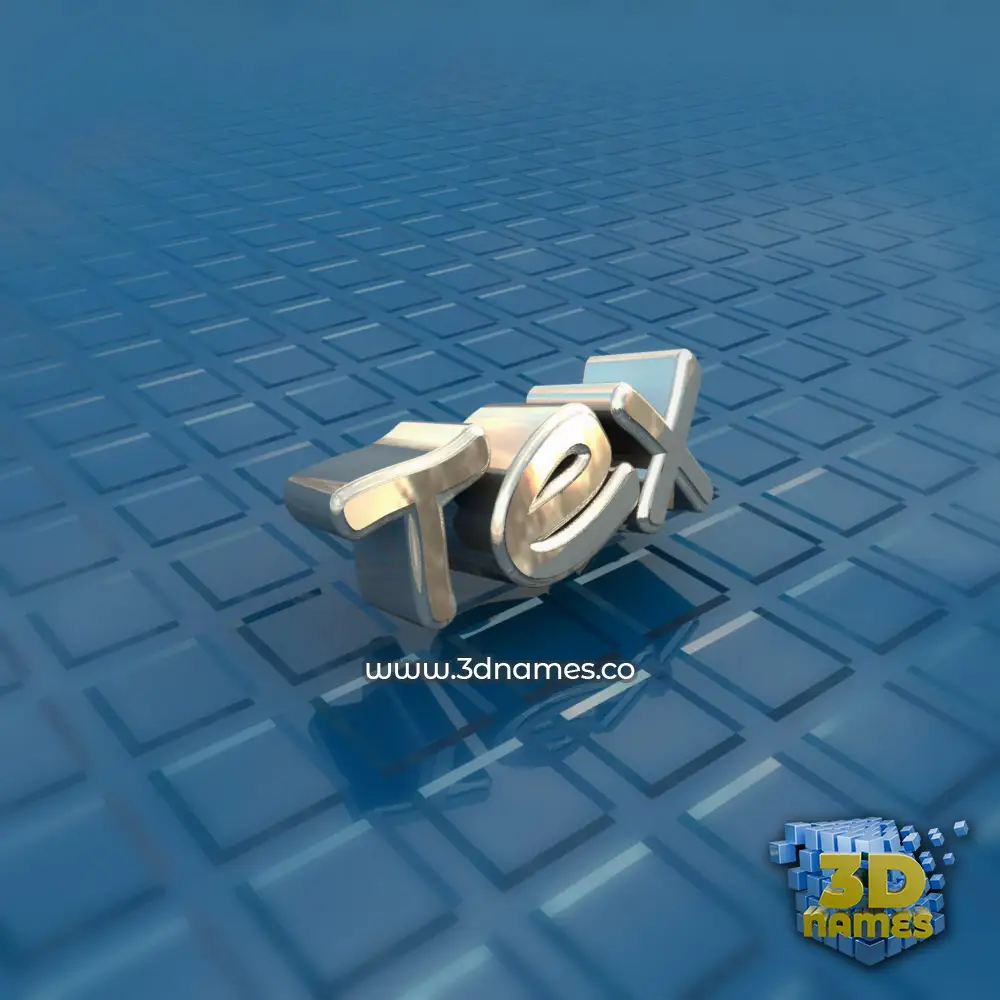 tex in Blue Bling style - 3D name wallpaper