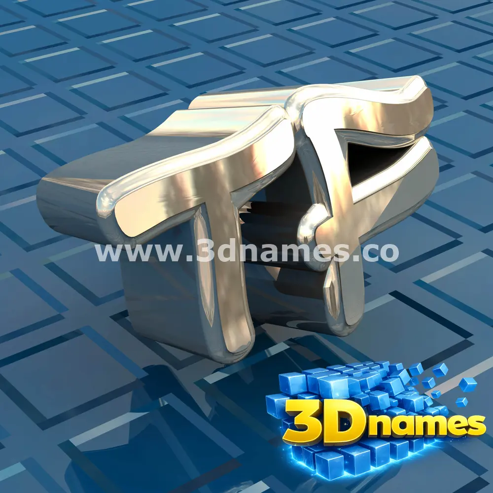 tf in Blue Bling style - 3D name wallpaper