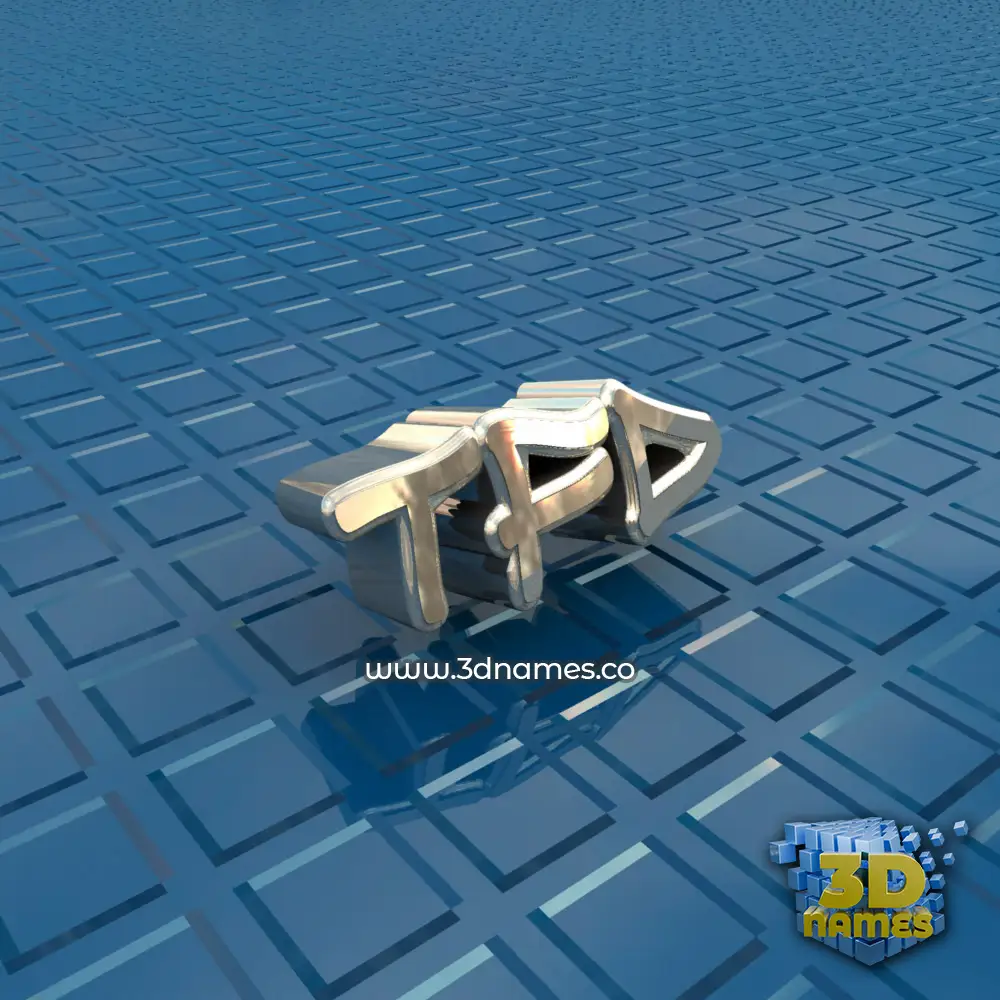 tfd in Blue Bling style - 3D name wallpaper
