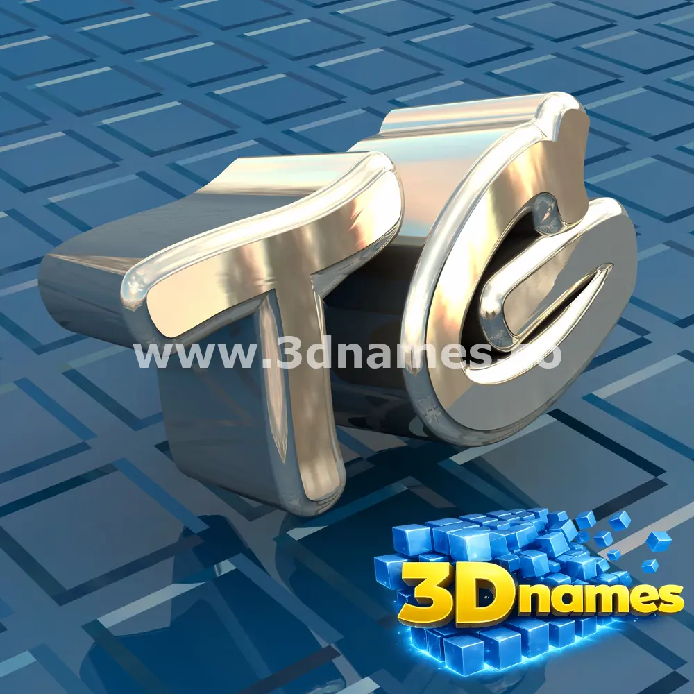tg in Blue Bling style - 3D name wallpaper
