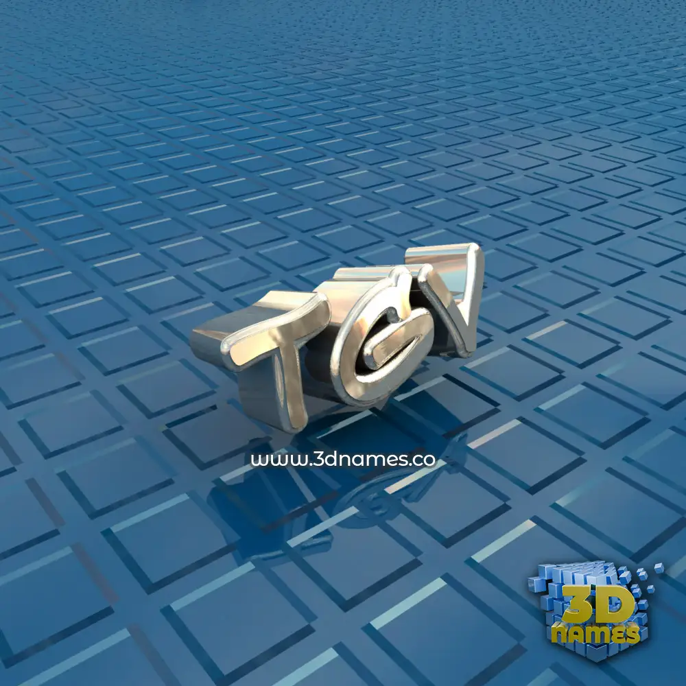 tgv in Blue Bling style - 3D name wallpaper
