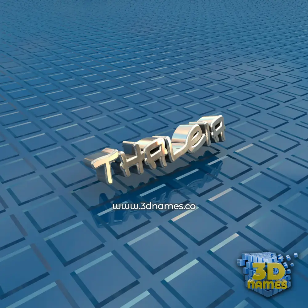 thaleia in Blue Bling style - 3D name wallpaper
