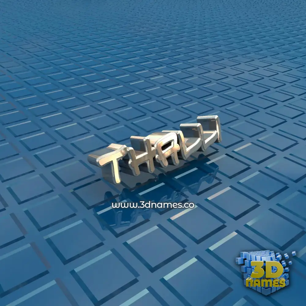thalli in Blue Bling style - 3D name wallpaper