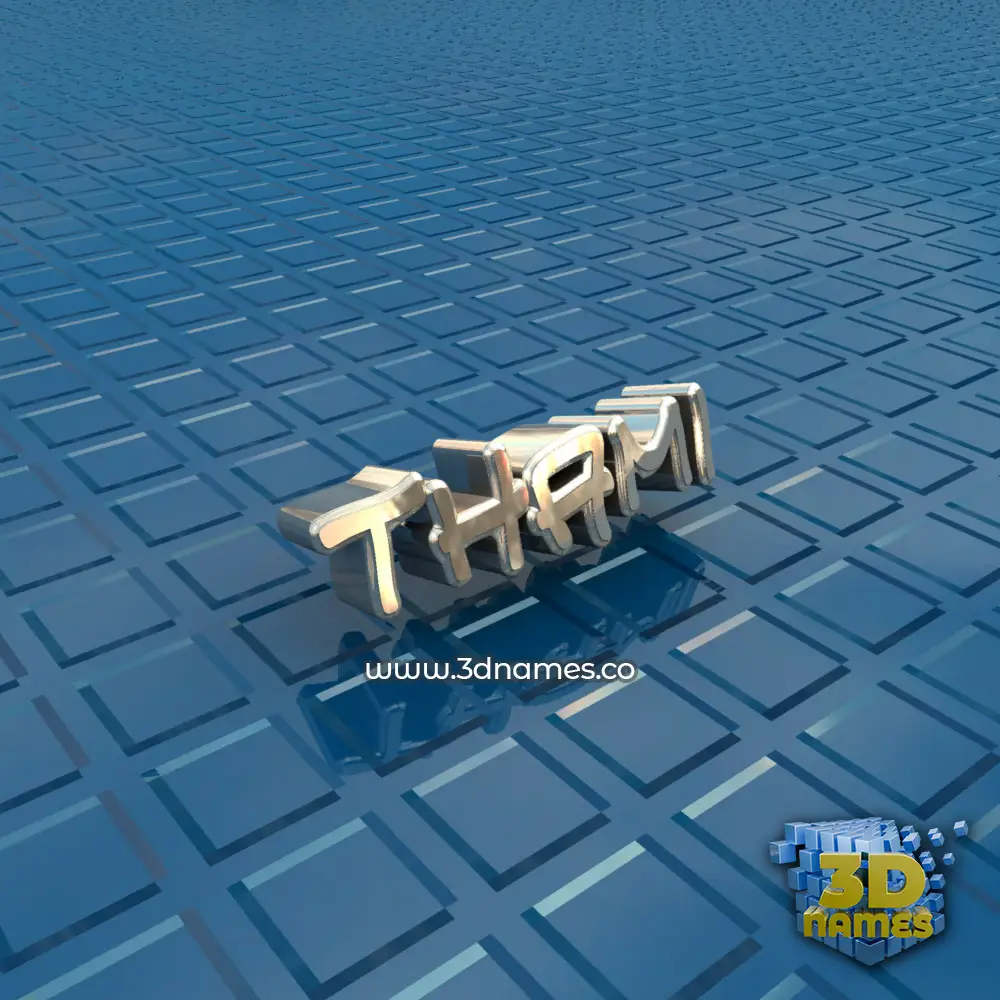 thami in Blue Bling style - 3D name wallpaper
