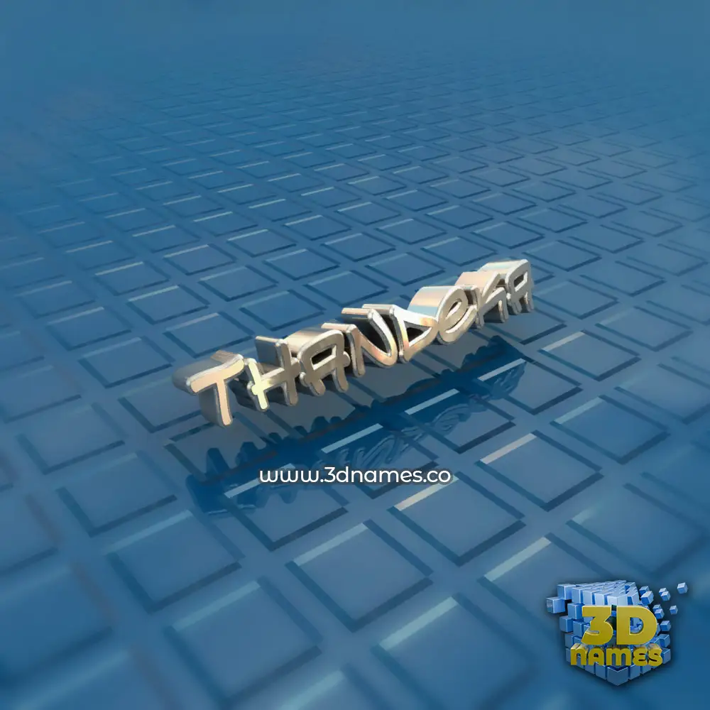 thandeka in Blue Bling style - 3D name wallpaper