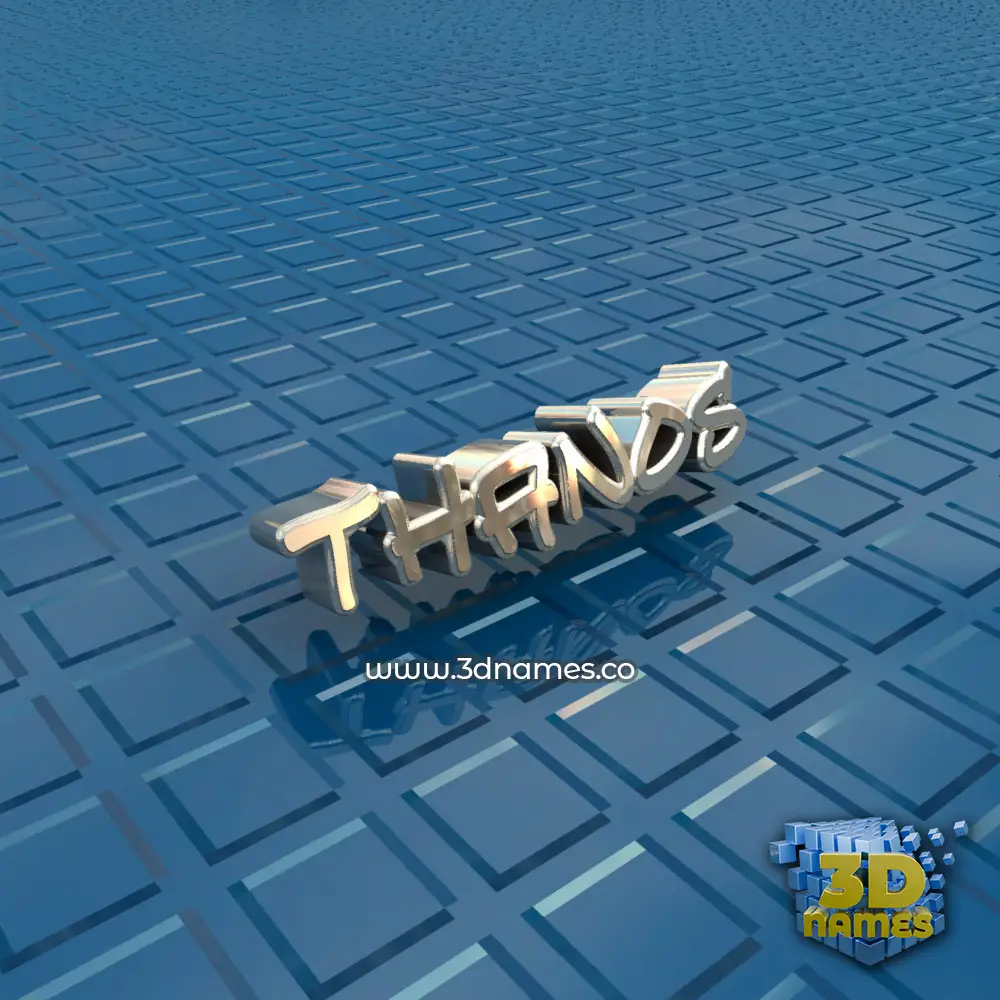 thanos in Blue Bling style - 3D name wallpaper