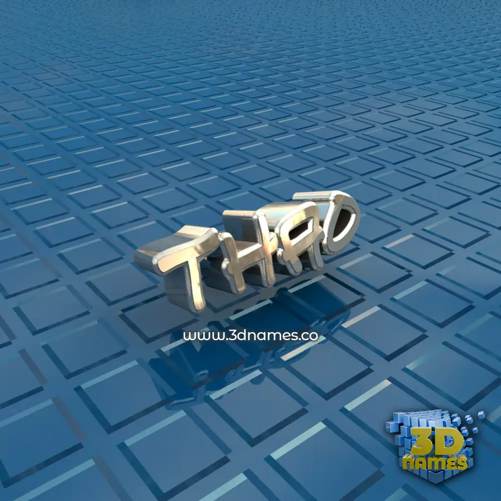 thao in Blue Bling style - 3D name wallpaper