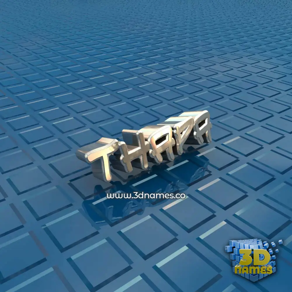 thapa in Blue Bling style - 3D name wallpaper