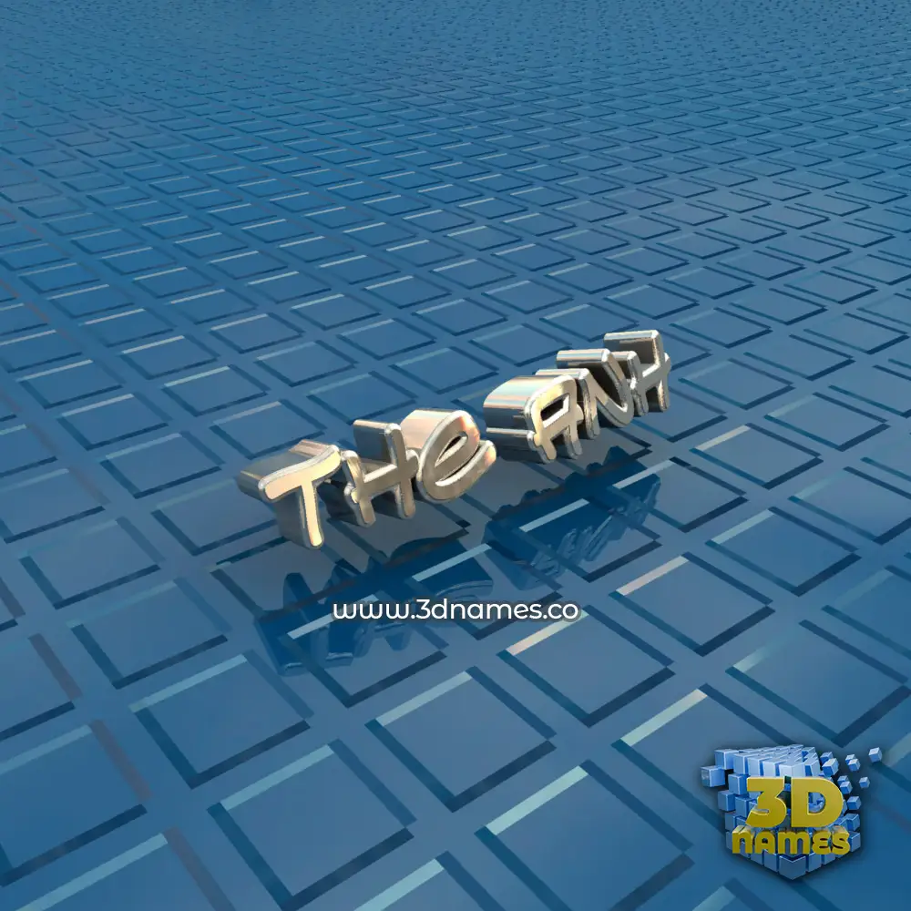 the anh in Blue Bling style - 3D name wallpaper