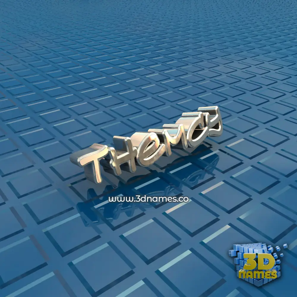 themcy in Blue Bling style - 3D name wallpaper
