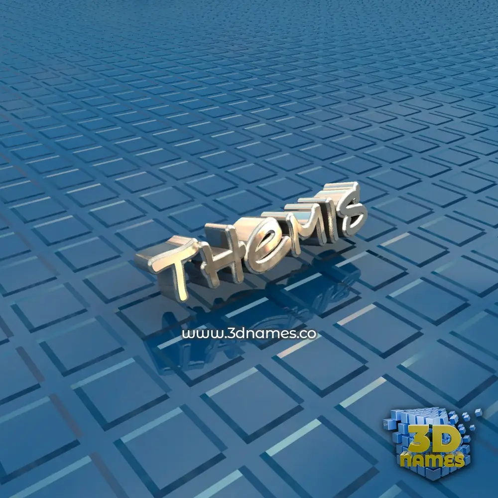 themis in Blue Bling style - 3D name wallpaper