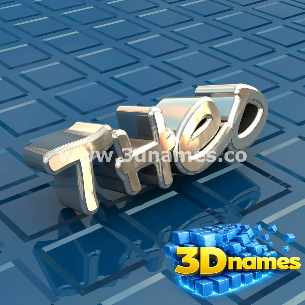 theo in Blue Bling style - 3D name wallpaper