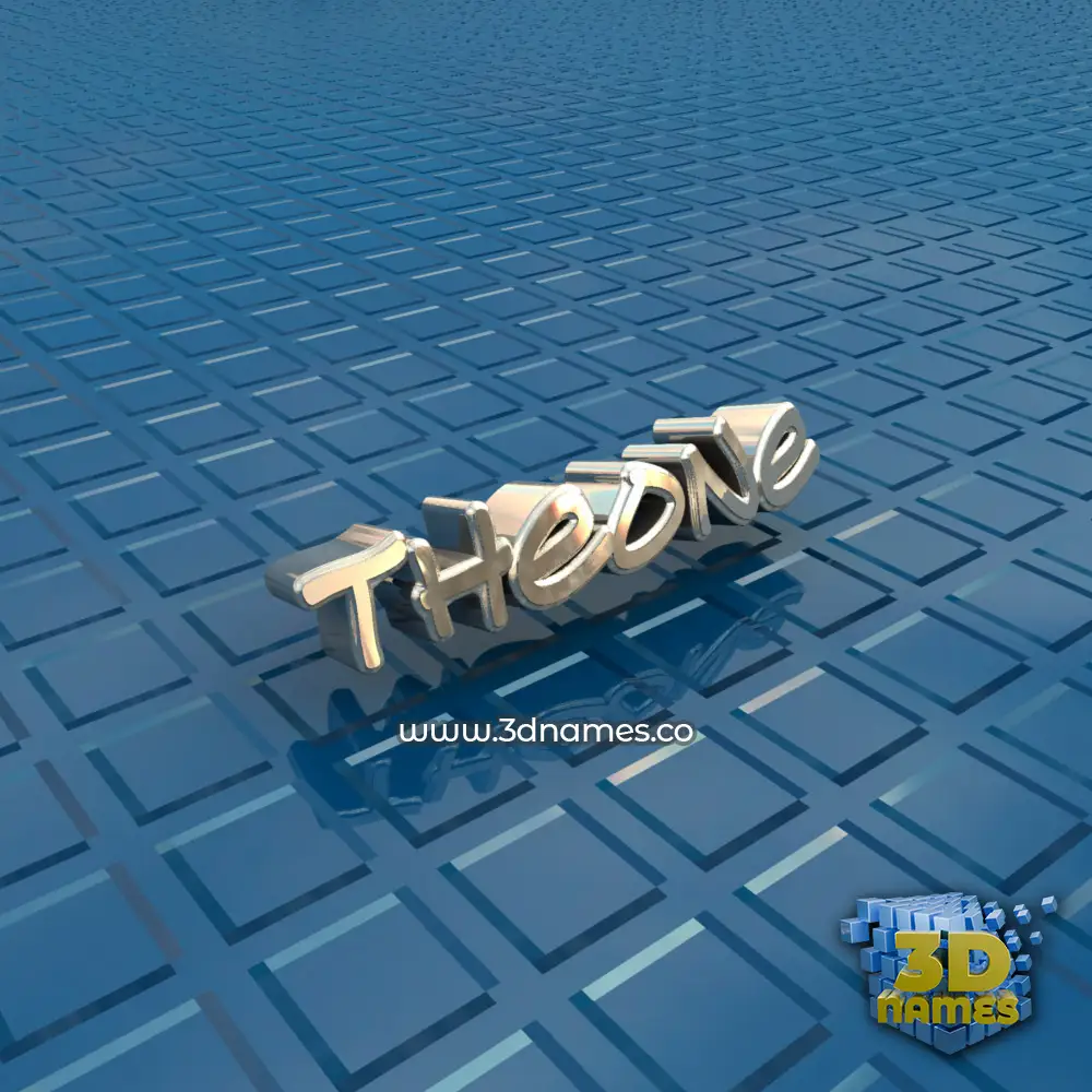 theone in Blue Bling style - 3D name wallpaper