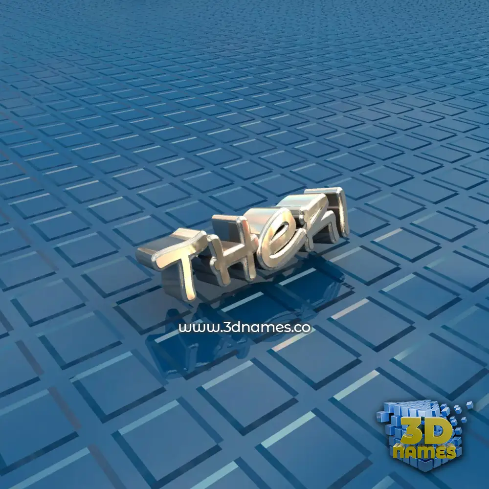 theri in Blue Bling style - 3D name wallpaper