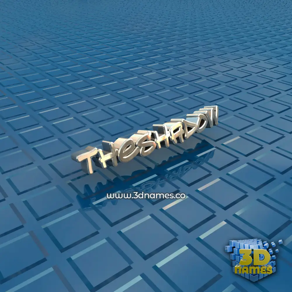theshadow in Blue Bling style - 3D name wallpaper