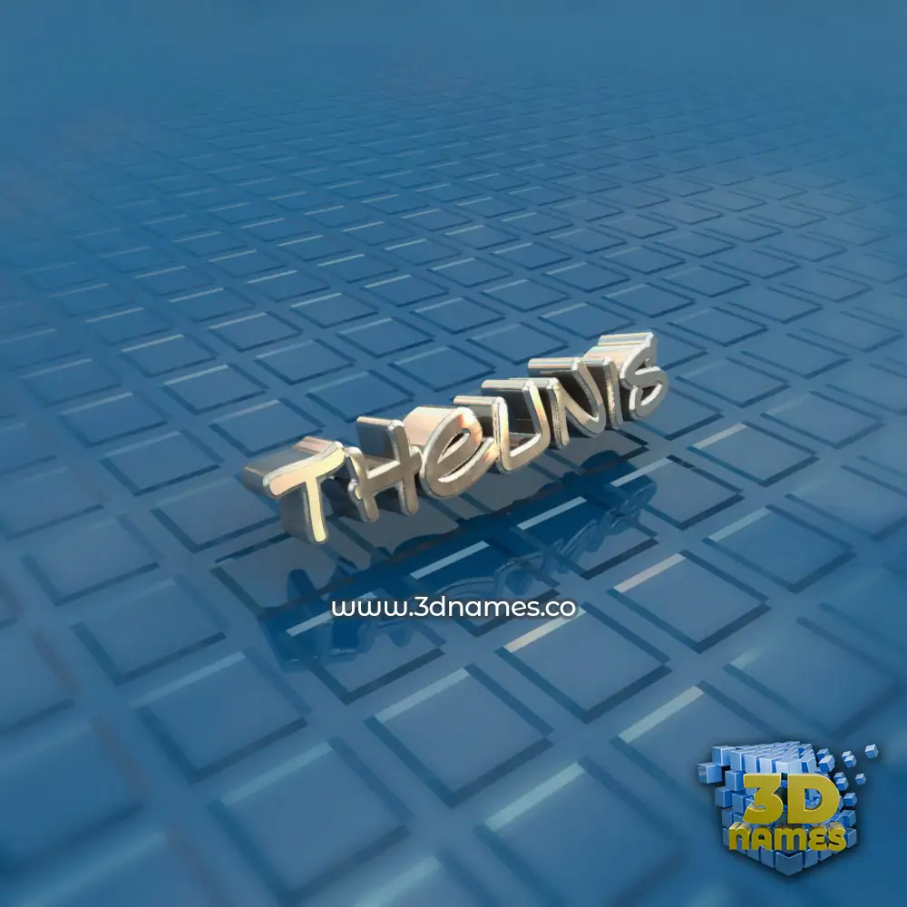 theunis in Blue Bling style - 3D name wallpaper