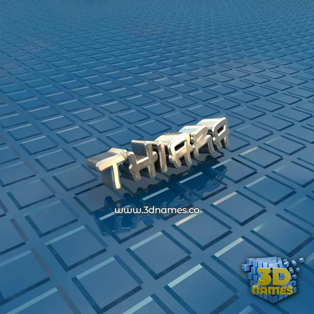 thiara in Blue Bling style - 3D name wallpaper